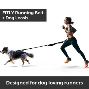 FITLY Running Belt + Dog Leash - BLACK