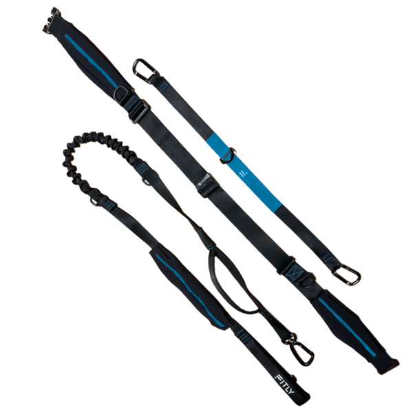 FITLY Running Belt + Dog Leash - BLUE - FITLY