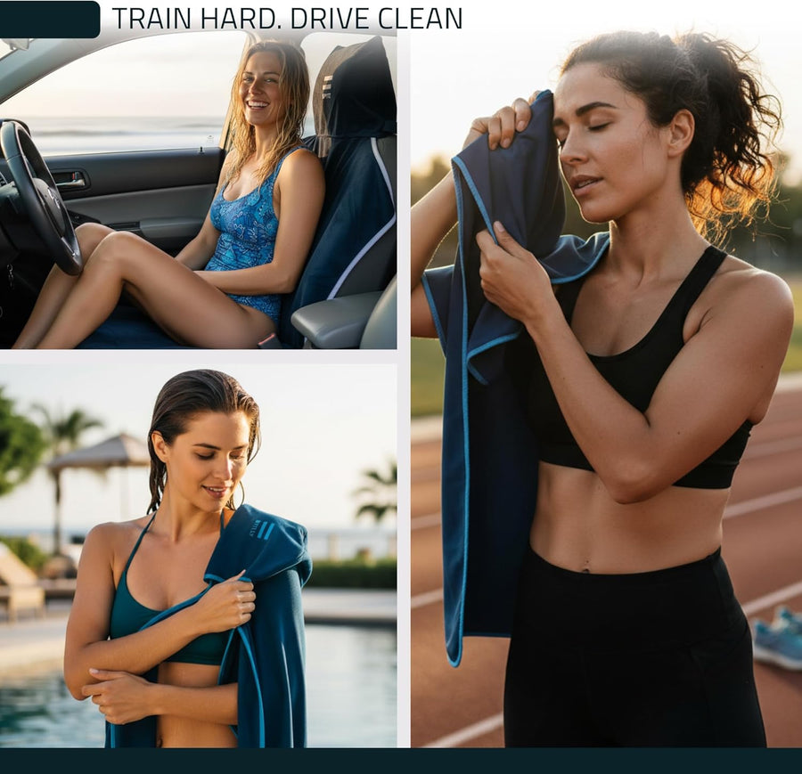 FITLY Towel - Innovative Seat Covers - Blue accents - FITLY